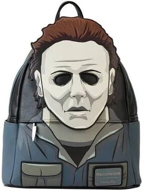 Michael Myers Graphic Leather Loungefly Backpack - Brown & Black